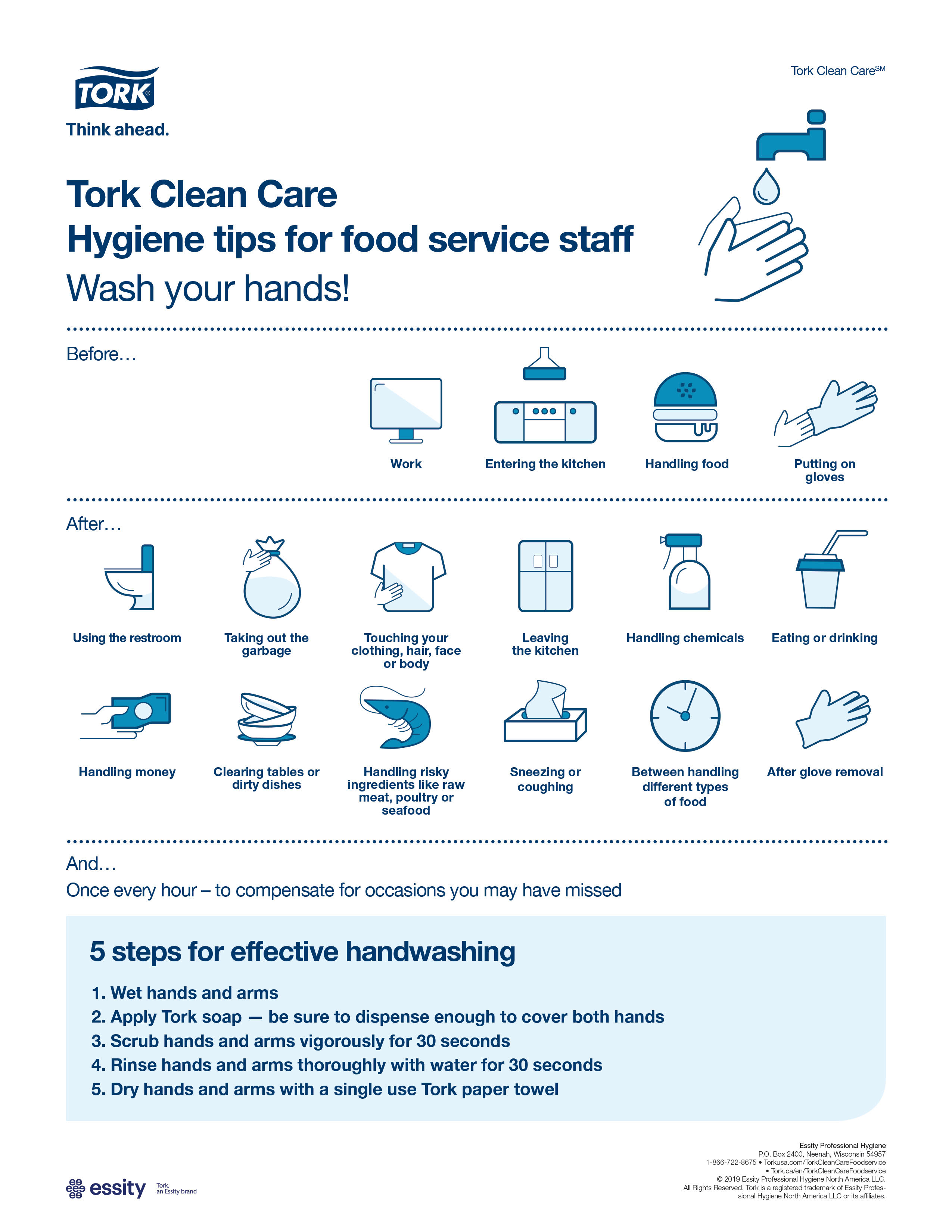 Hygiene tips for food service staff